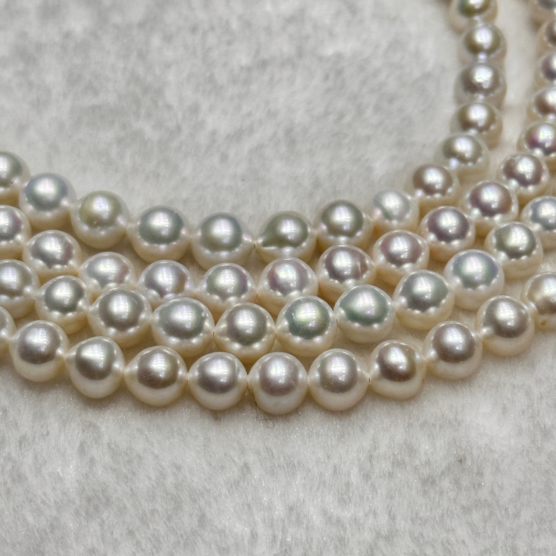 The 8-9 fresh water pearl necklace nears a straight circle, and the half-finished chain of wholesale sales is DIY.