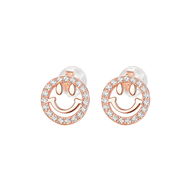 S925 Purely silver earring smile nails, Korean short-cut, personal-earring wholesaler's jewelry.