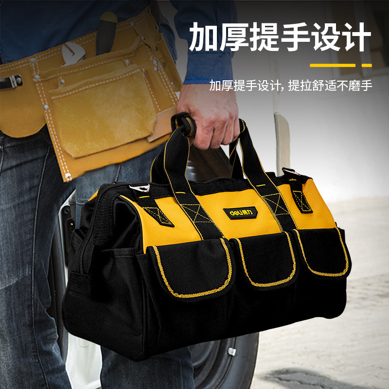 Capable multi-purpose handbags for durable maintenance, large-sized tarpaulin with thicker tools bag electricians