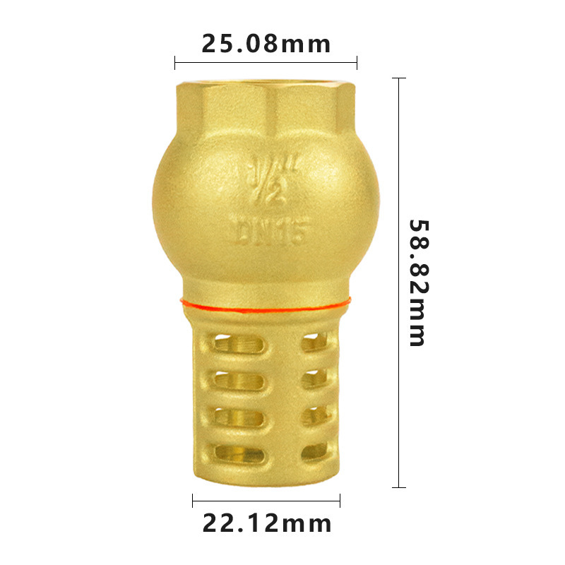 唐科单向过滤内螺纹加厚防倒吸倒流止回阀耐压防爆黄铜水泵底阀