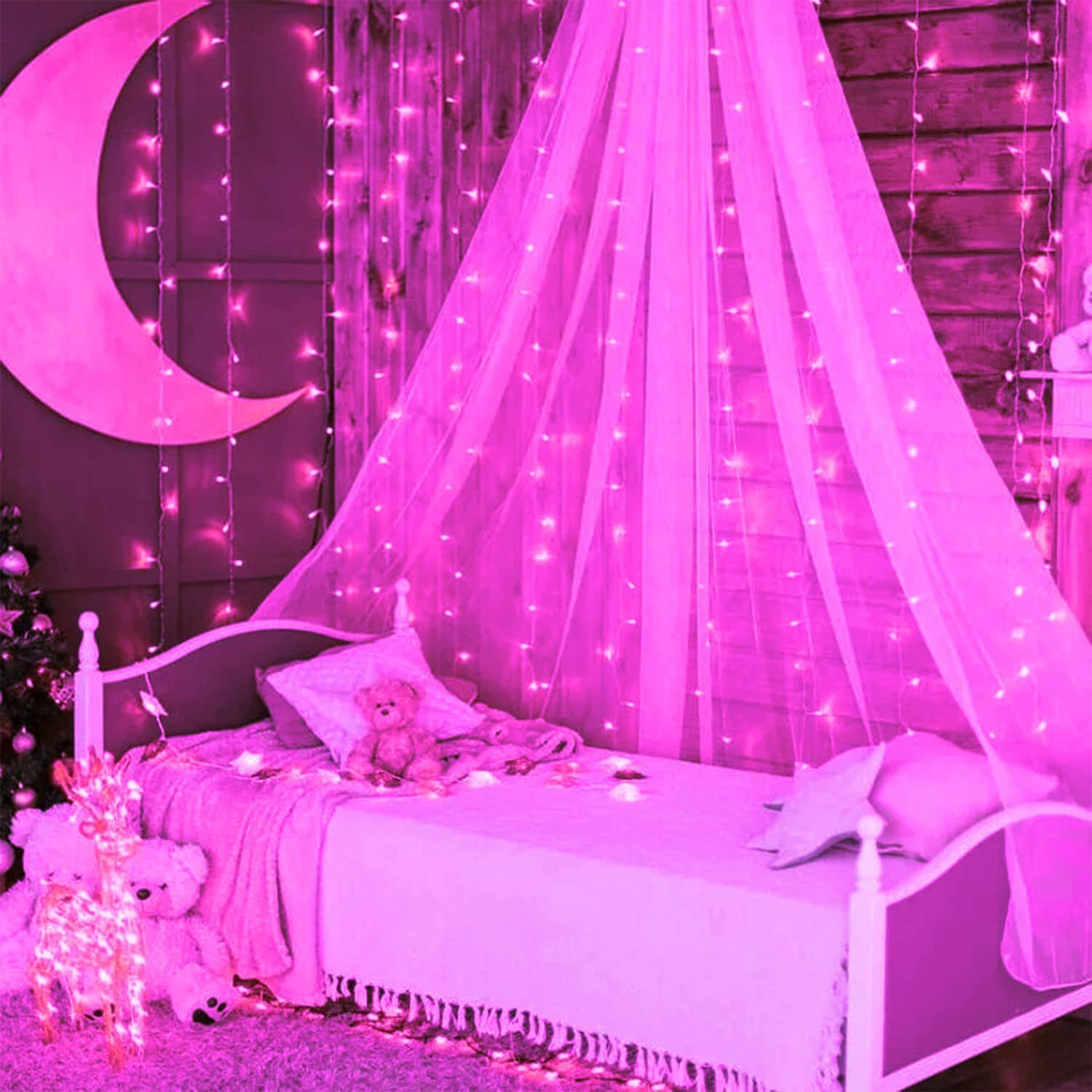 LED copper light, 300 L drapes, 3 m * 3m usb remote control eights, Christmas Decoration bedroom vibrator.