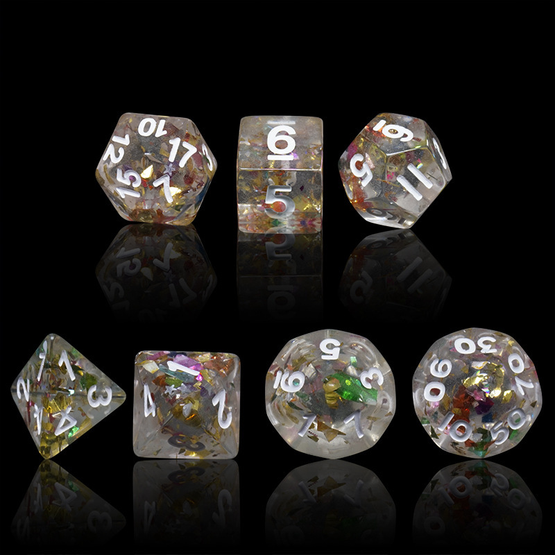 The factory supplies seven multi-faceted and transparent dice dice DND dragons and underground city high-level screening.