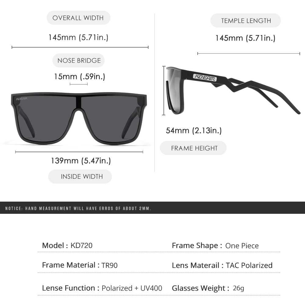 KDEAM's new alien TR90 sunglasses, big frame windproof glasses, outdoor motion glasses, KD720