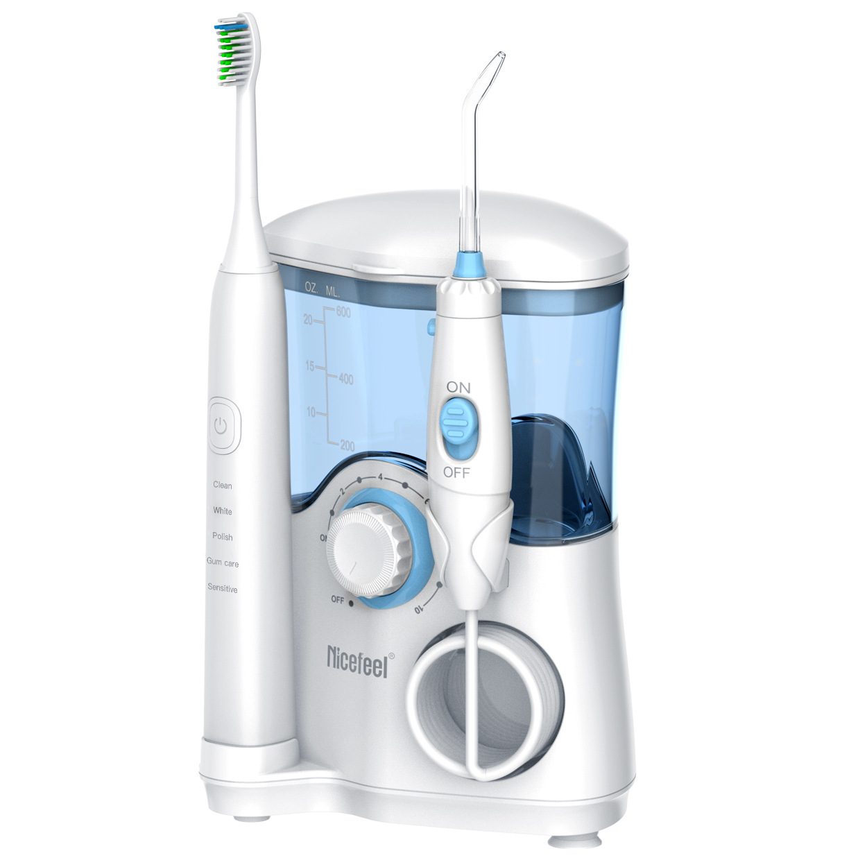 Niffelnicefeel desktop electric toothbrush, two times a toothwasher, large capacity.