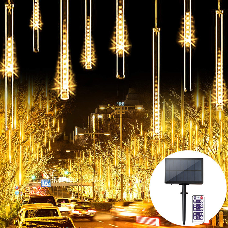 Outdoor starlights, holiday lights, waterproof lights, Christmas lights, led shower lights, solar.