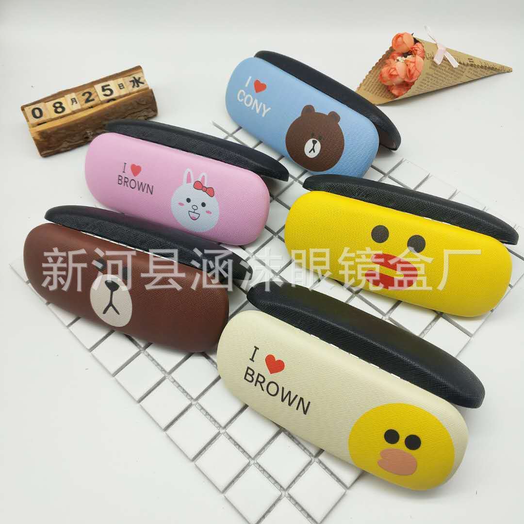 Cute animal glasses box, iron box, student near-sighted mirror box, man and woman available for wholesale distribution.