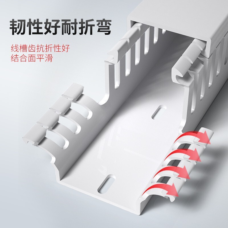 PVC plastic trough 40*40 ash distribution cabinet liner lined wiring cabling bridge pvc