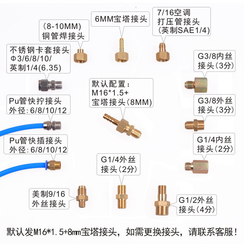 铂唯二氧化碳YQT-731气体钢瓶减压器CO2减压表阀全铜调压阀压力表