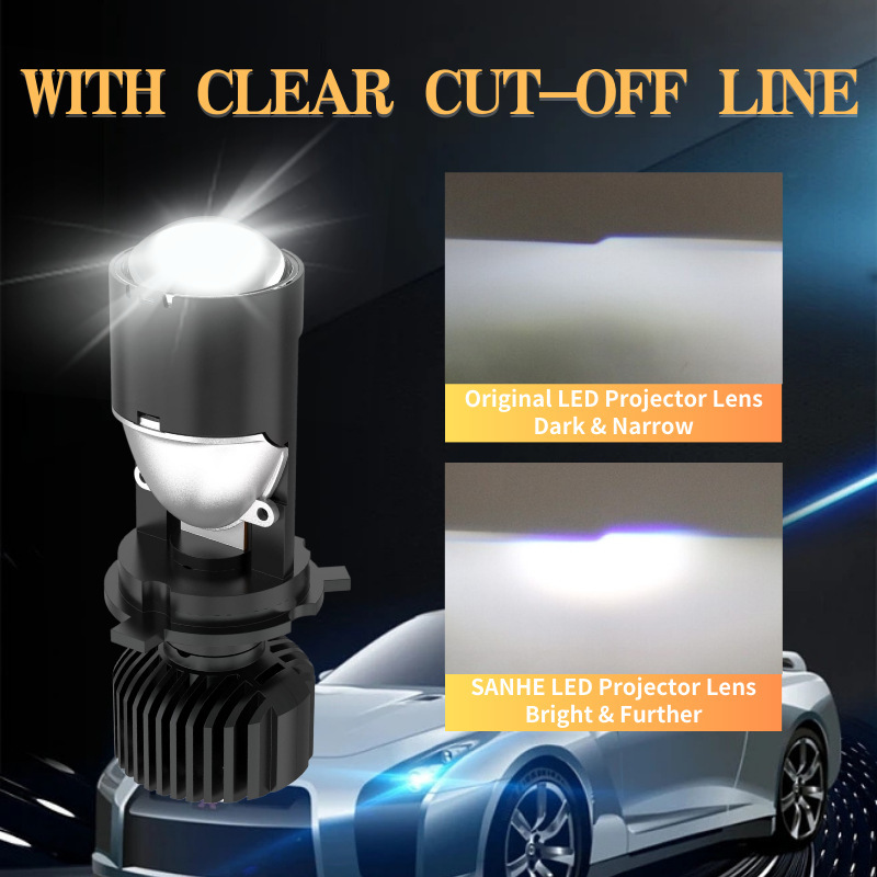 Cross-border new air power H4 lens motorcycle light H4 light bulbs, far-off light light, high-light retrofit