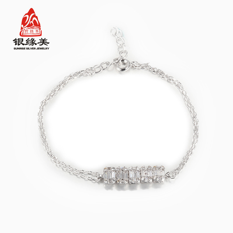 S925 Pure silver, cold-winded hand-chained Jane E. U.S. Jewellery Wholesale Bracelets