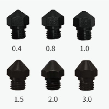 G5pro nozzles Particle 3D printer nozzles 0.4 mm 0.8 mm 1.0 mm 1.5 mm 2.0