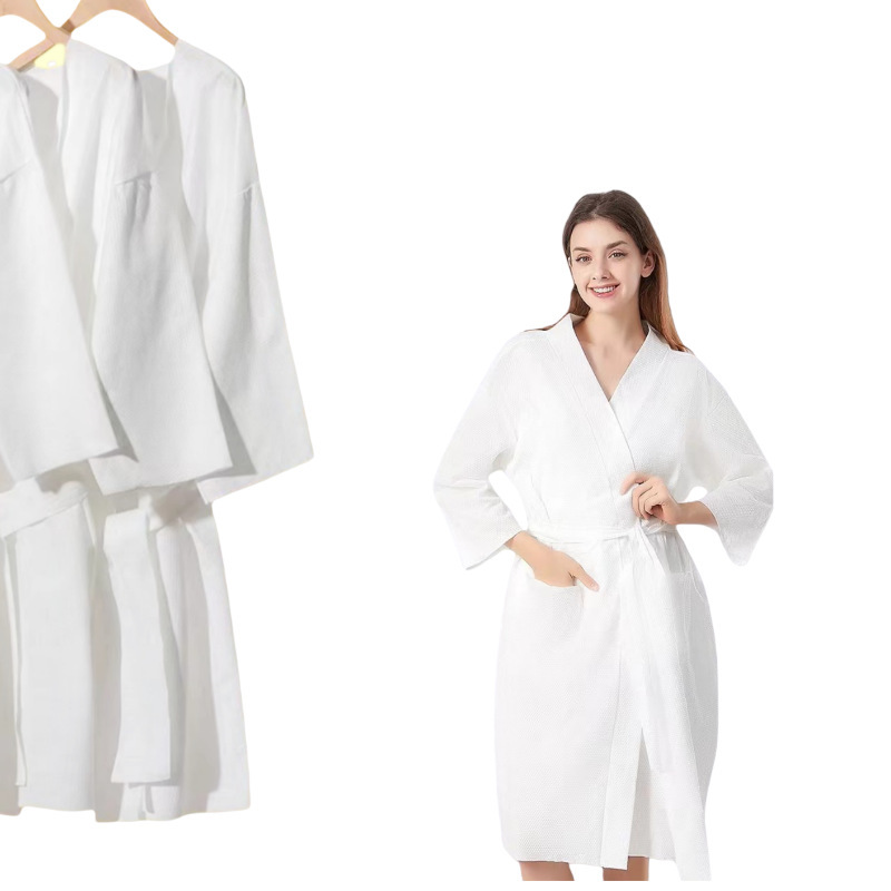 The first time a bathrobe travels with a bathing bathing bathrobe, and the first time a man sleeps in a bathrobe.