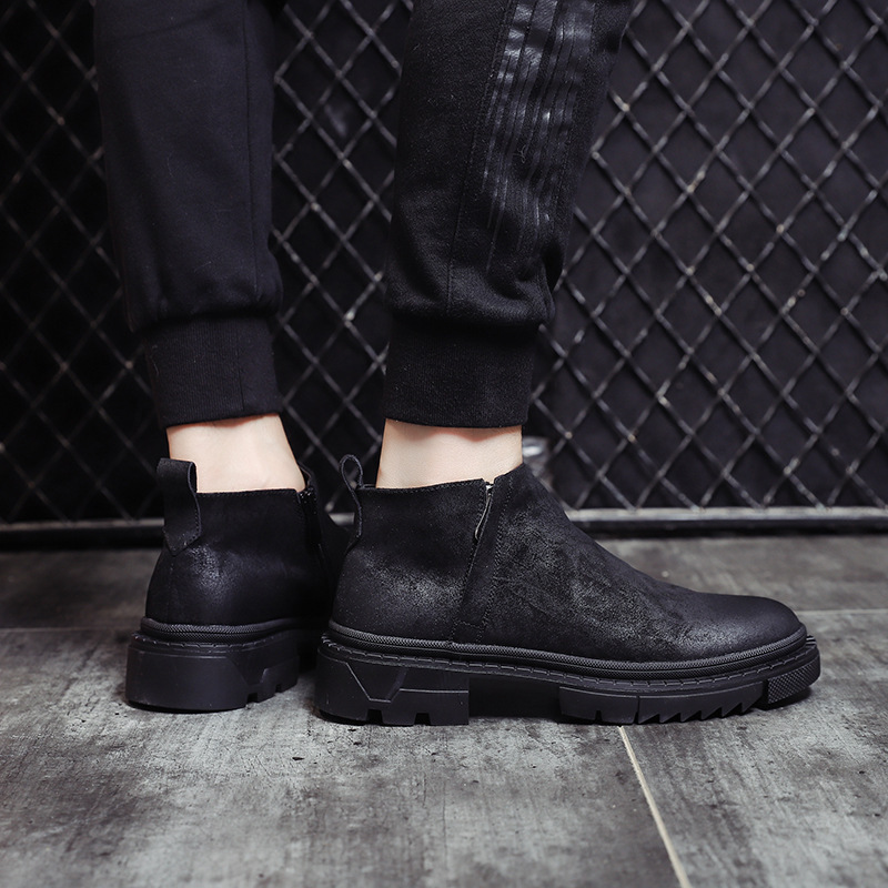 Martin Boots, Young-Lang Leather, old-fashioned Korean boots, Chelsea boots.