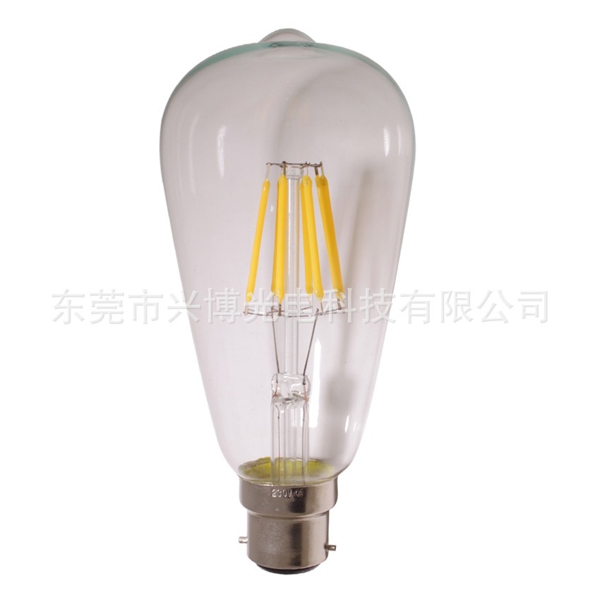 ST64 ST21 led lanterns, tea, gray, white, sandy, old Edison light bulb, 6W bubbles.