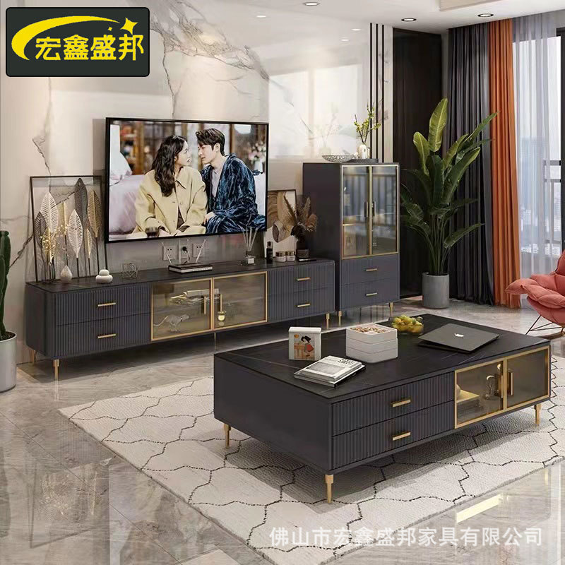 ♪ Rock-board cupboard TV cabinets with light, modern, concubine bouquets ♪