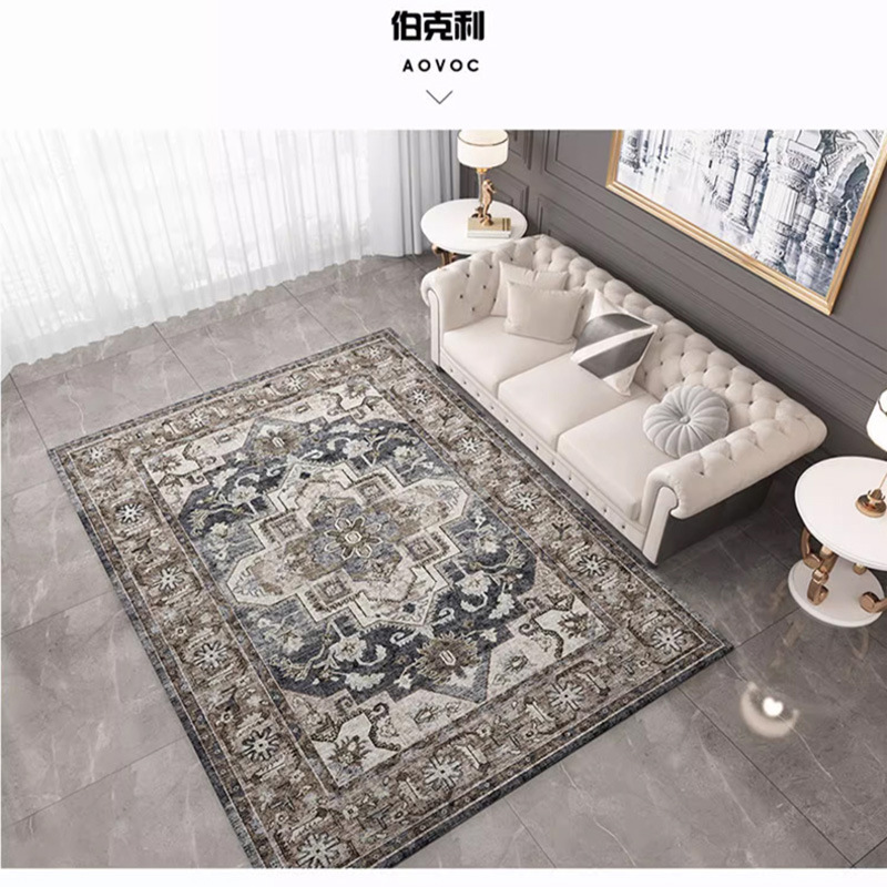 The American retropository bedroom carpet is full of bedroom carpets, and the book-sitting pads are so soft and cozy.