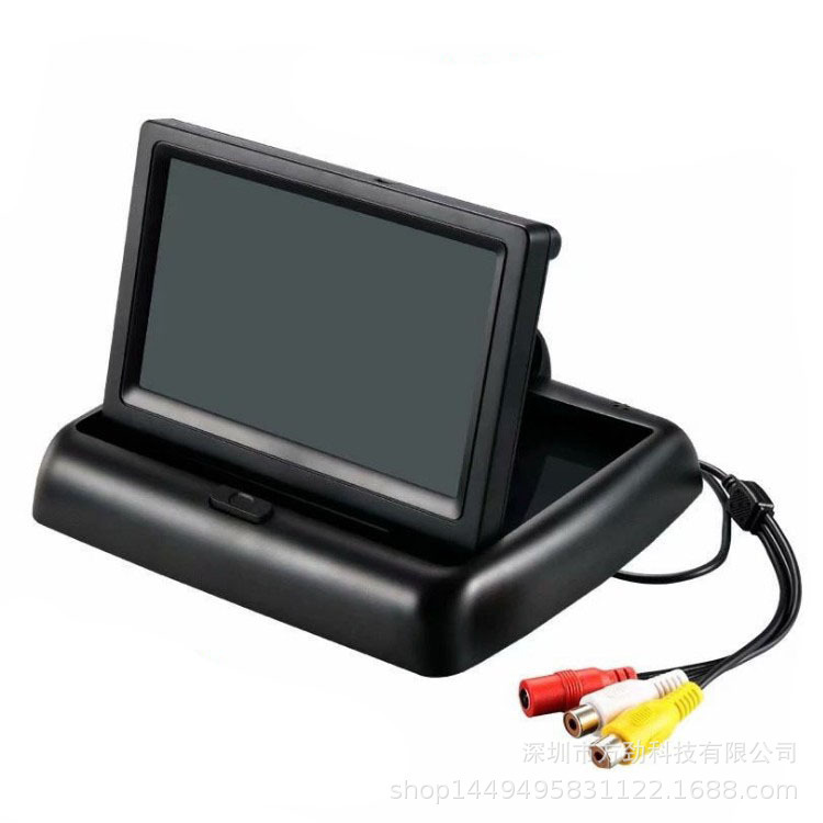 4.3-inch folding of vehicle-mounted monitors, new high-resolution digital screen 2 video input AV2 priority