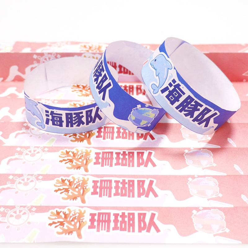 One-time button tyvek taevik imported 1056D1070D wristband security.