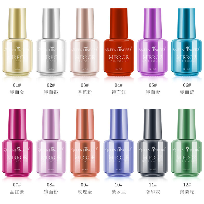 "Fellow lens nail polish, 8ml12 colours for quick dry and long-duration colour."