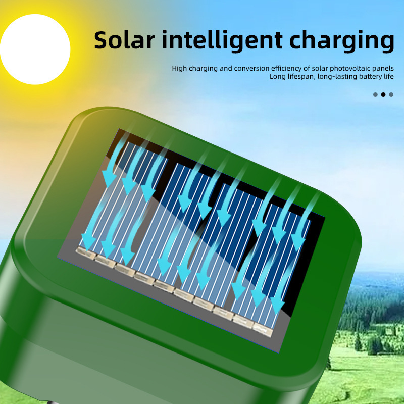 跨境新款驱鼠器超声波太阳能驱鼠器户外超声波动物驱赶器驱蛇器
