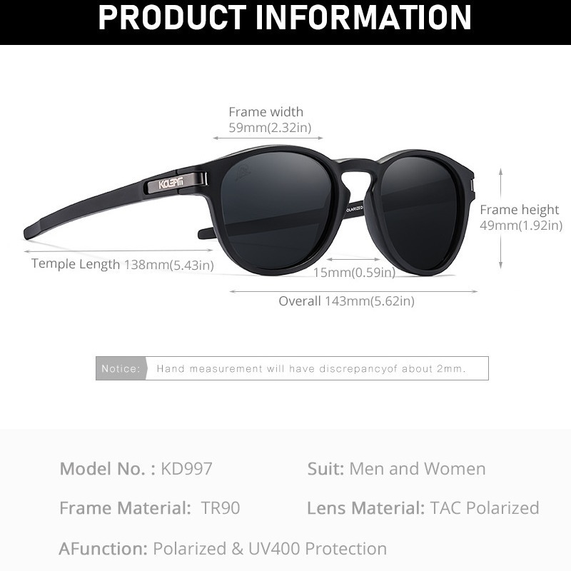 KDEAM 2020 new TR90 Sunglass Diagonal Panthers Recreational Mirrors