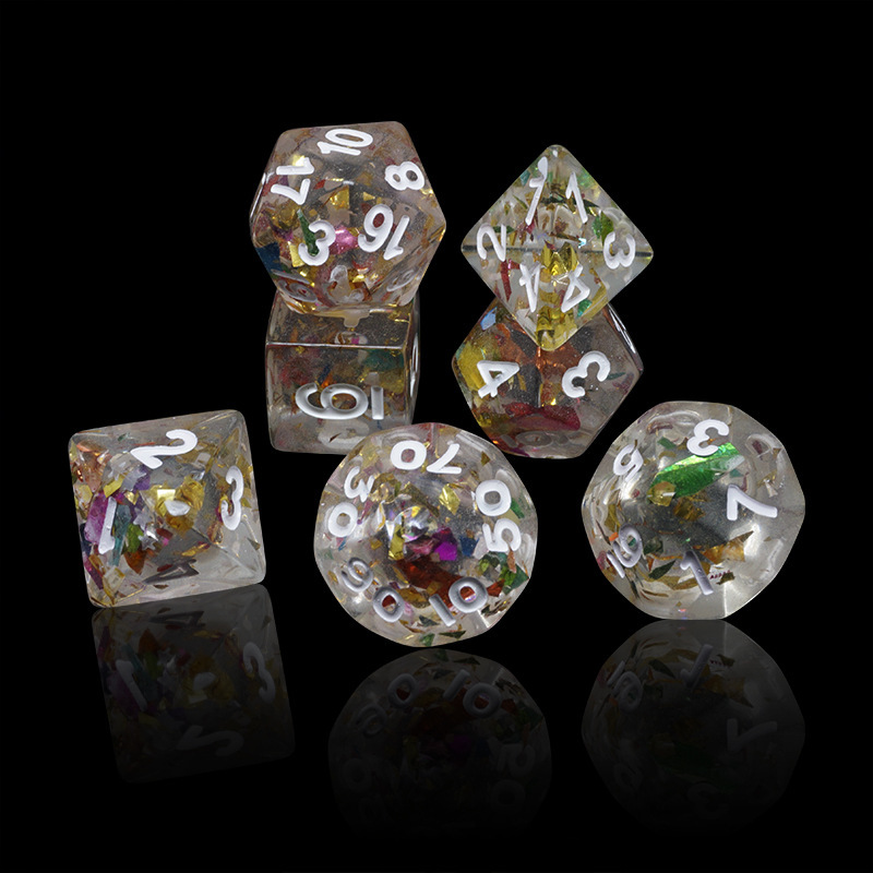 The factory supplies seven multi-faceted and transparent dice dice DND dragons and underground city high-level screening.