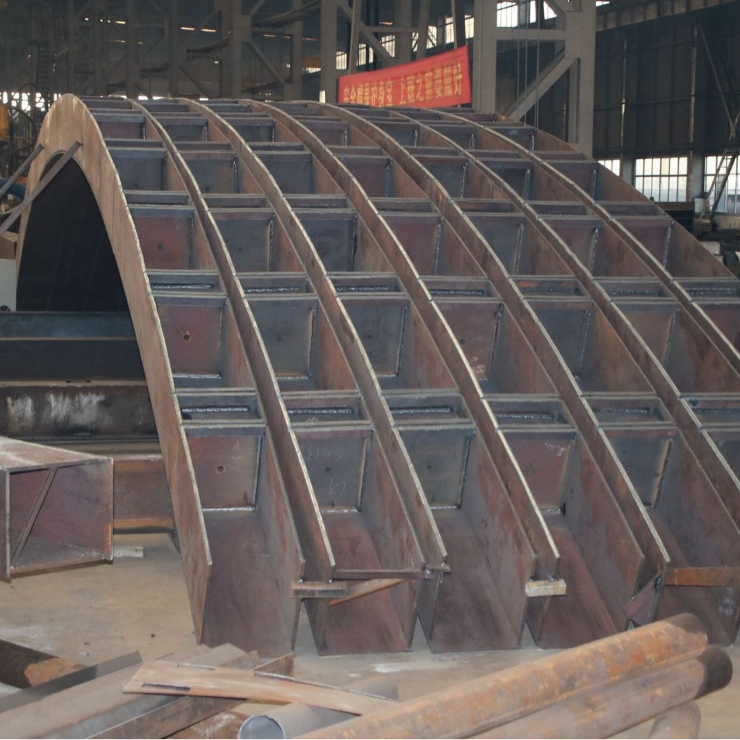 3-D steel bearing arc-type H steel pole processing Shandong steel structure