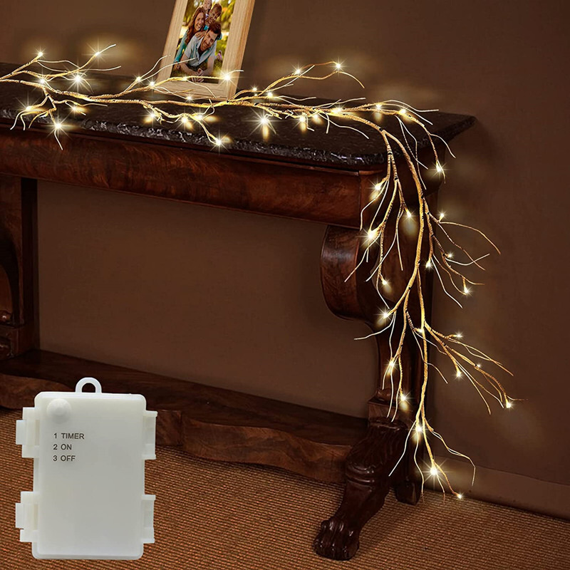 Cross-border brand new tree twig, white twig lamp, 24V black-line ball-hot domestic decorative lamp