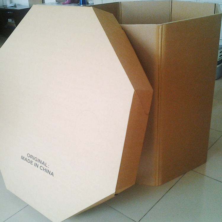 Eight-angle cardboard box.