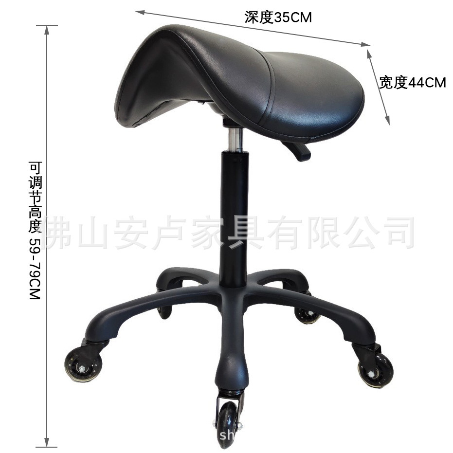 The orthopedic therapist, the ergonomic transfer chair, the dentist at the lab, rotated the office chair against blast.