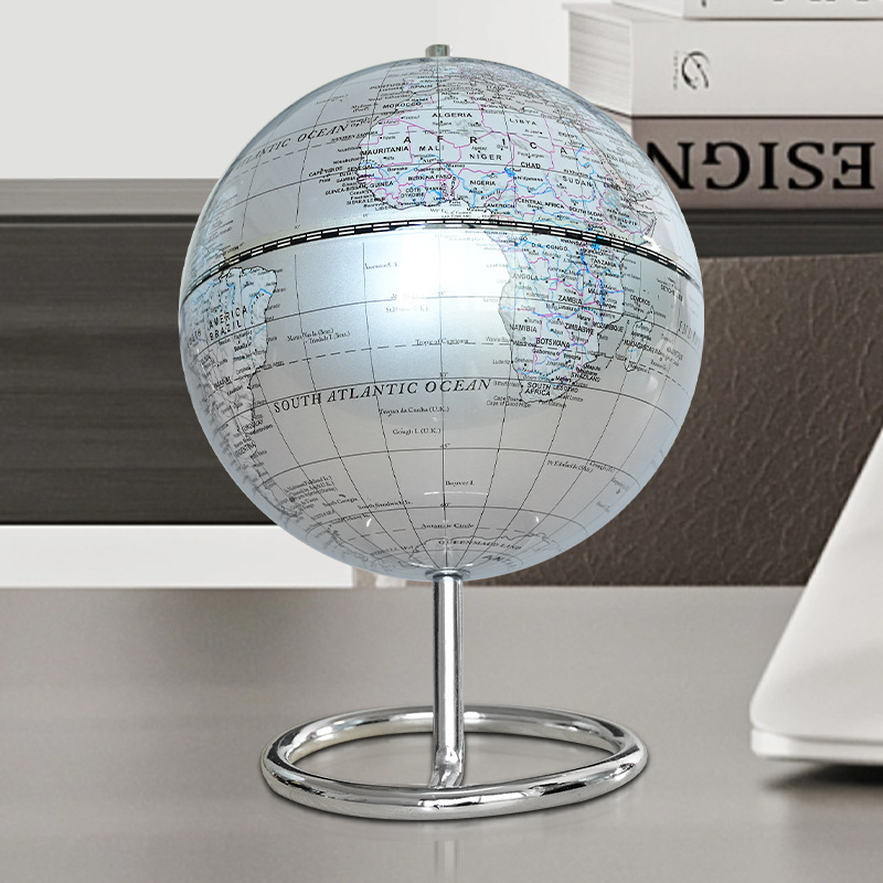 Light Luxury Globe set up a high-end office desk creative modern living room.