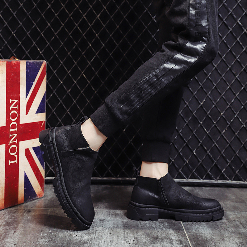 Martin Boots, Young-Lang Leather, old-fashioned Korean boots, Chelsea boots.