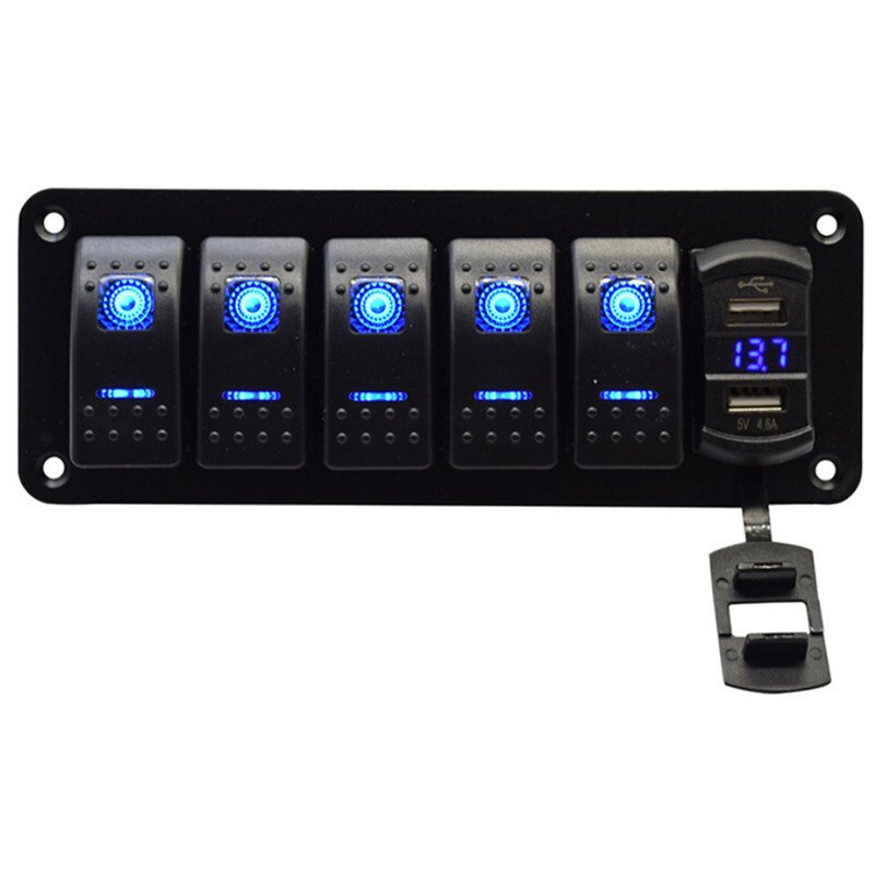 4GANG Ship Switch Panel Retrofitting Vehicle Parts Vehicle Bar Apply Switching Electric Pressurez