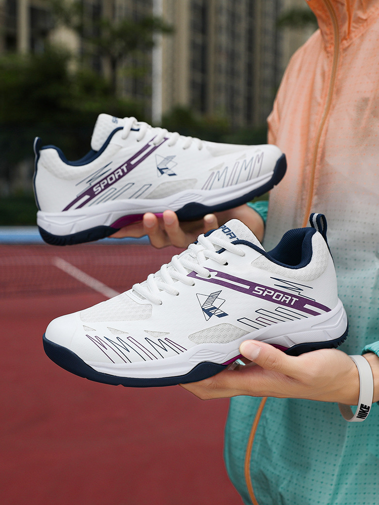 Badminton shoes, male and female training shoes for tremors, sneakers for smoothing 2024 new carbon-plated running shoes