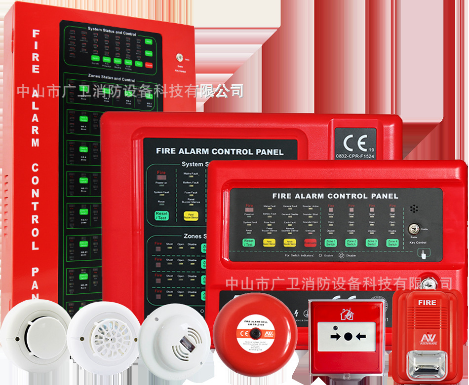 4区常规型消防控制面板 火灾消防专用主机 外贸出口 厂家批发