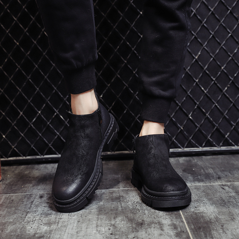 Martin Boots, Young-Lang Leather, old-fashioned Korean boots, Chelsea boots.