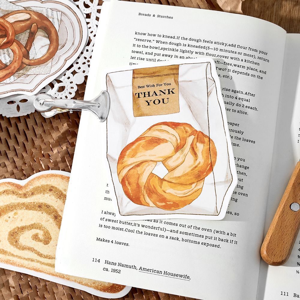 Trong bưu thiếp ấm áp, hành tinh bánh mì, sinh viên chủ đề bánh mì để lại lời nhắn cho những quân bài.