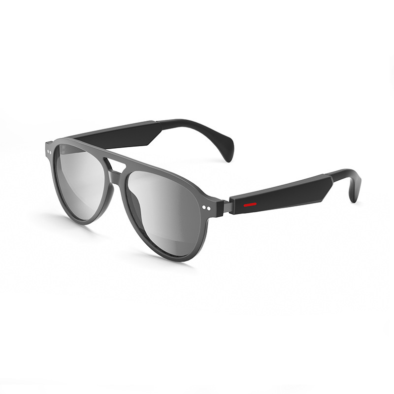 Wireless smart glasses point to blue-tooth headphone glasses with UV 400 sunglasses.