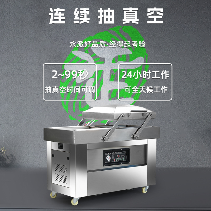 500 double-room pedagogue commercial vacuum packaging machine dry-wet-packed vacuum factory