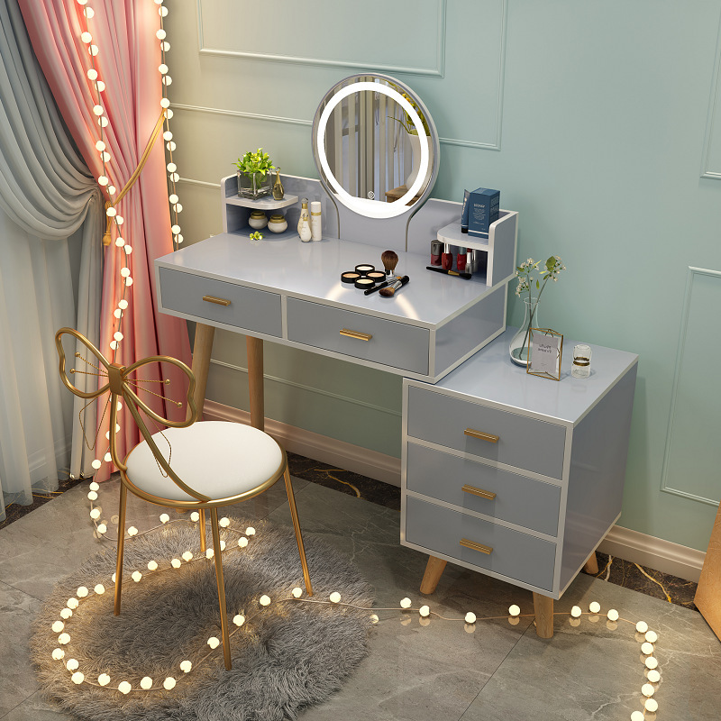 Nordino dresser net Redins Small Cosmetic Bed, modern and simple collection cabinet, with lights.