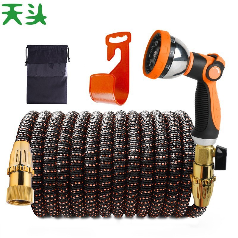 Cross-border 3 times stretch pipe garden irrigation, home garden water pistols, high-voltage blast cleaners, customizing pipes.