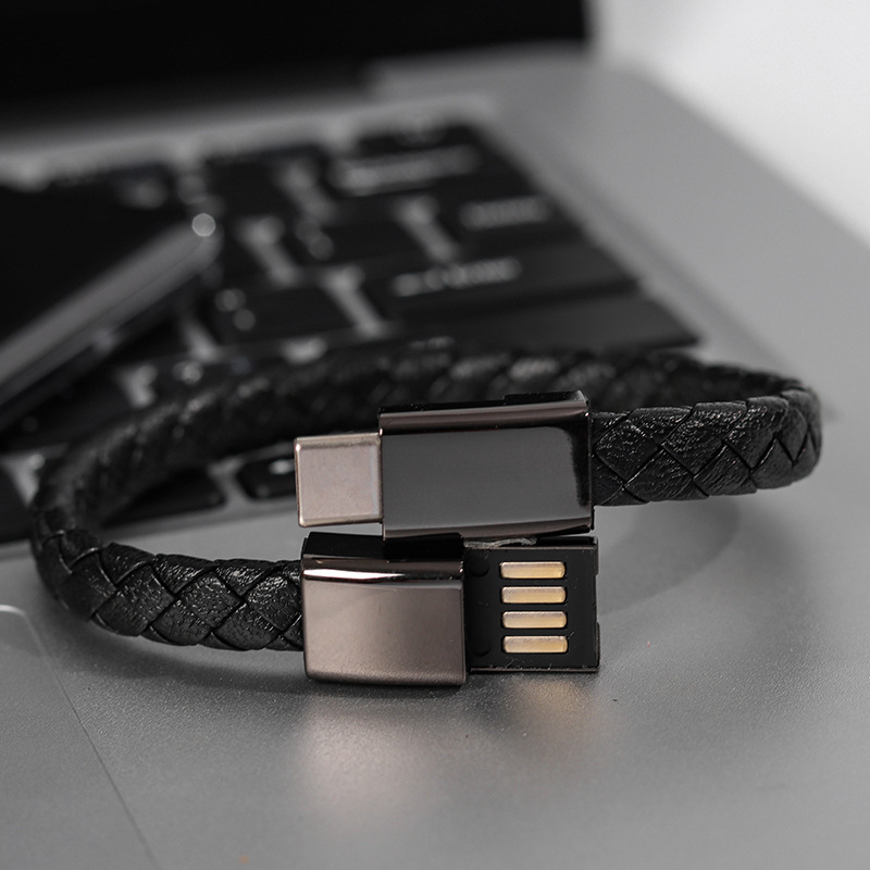 1pc usb charging bracelet cable fashion double braid