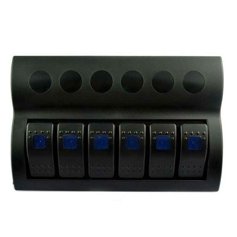 RV cruiser retrofit 8 boat switches with 3-foot protection on board O-OFFF single red light blue light z