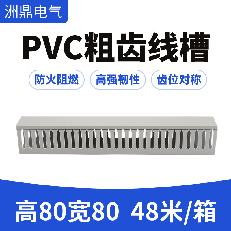 80*Glg PVC clear-cut plastic-retarded distribution cabinet control box line grey square slots