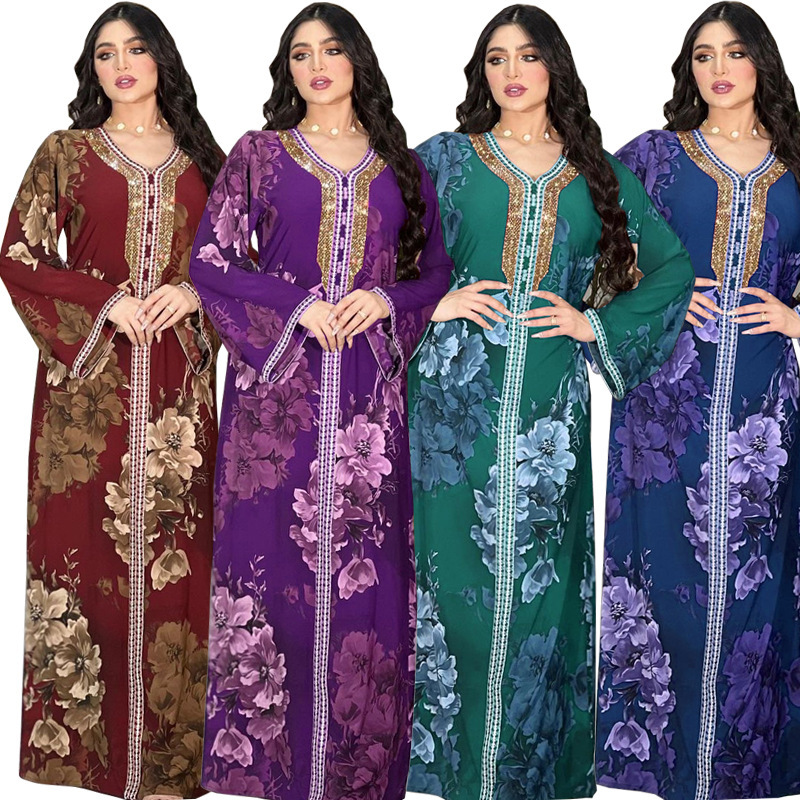 AB209 Summer Muslim new money in the Middle East Arab robe, Baya, cash in hot diamond sales.