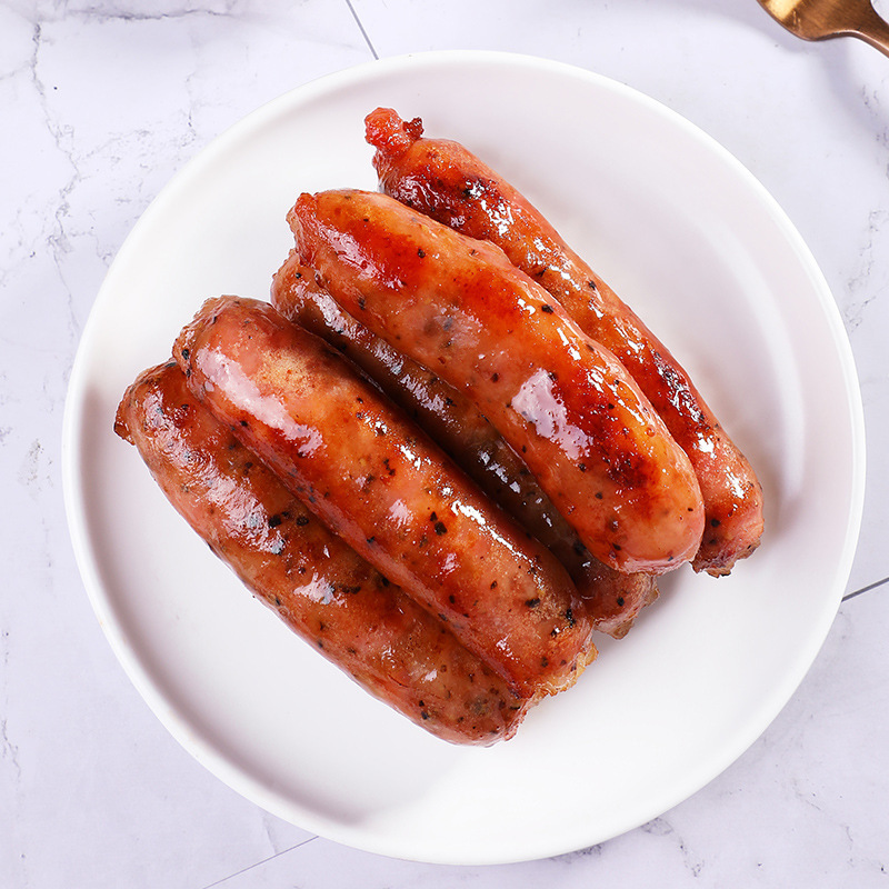 The black pepper roasted sausages are distributed with the original meat sausages and the salami sausages.