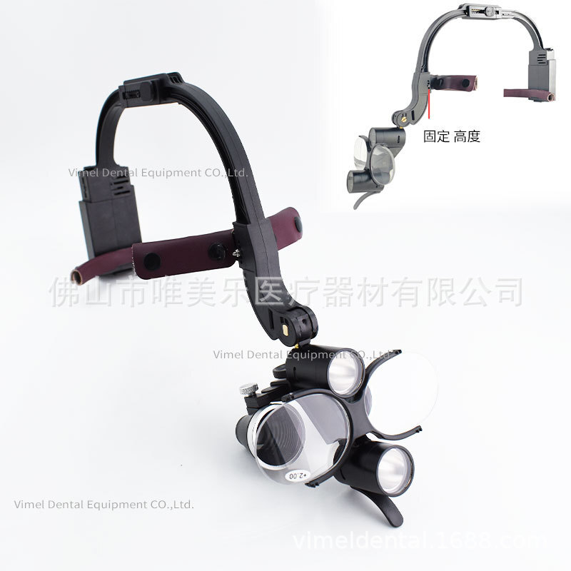 2.5X / 3.5X dental LED headlamps magnified by double-eye magnifier 5W headlamps