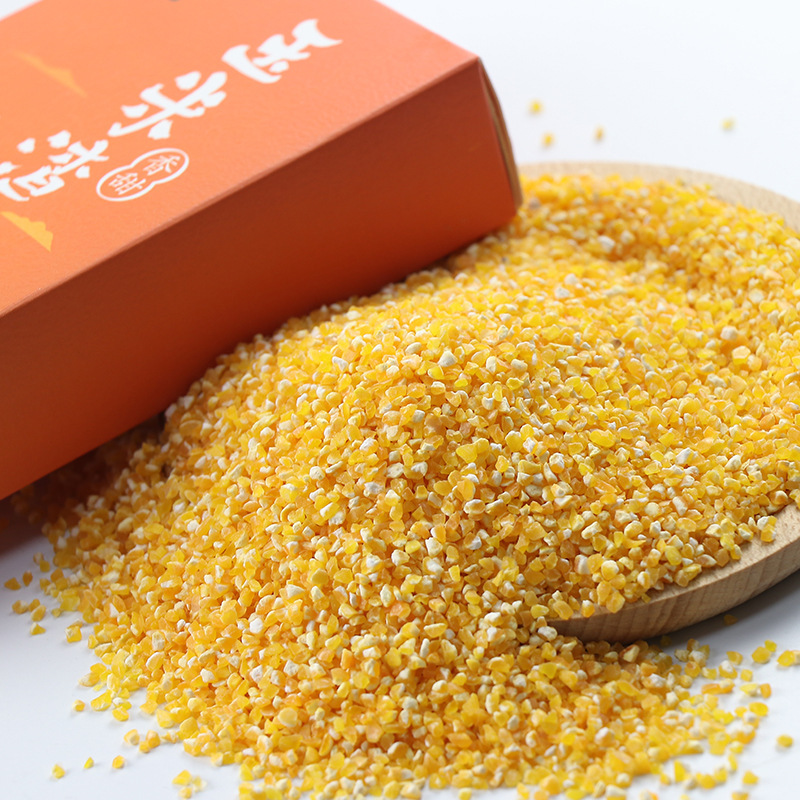 Yellow corn dregs, vacuum packs, corn platinum processing custom, five grain grains of corn paste.