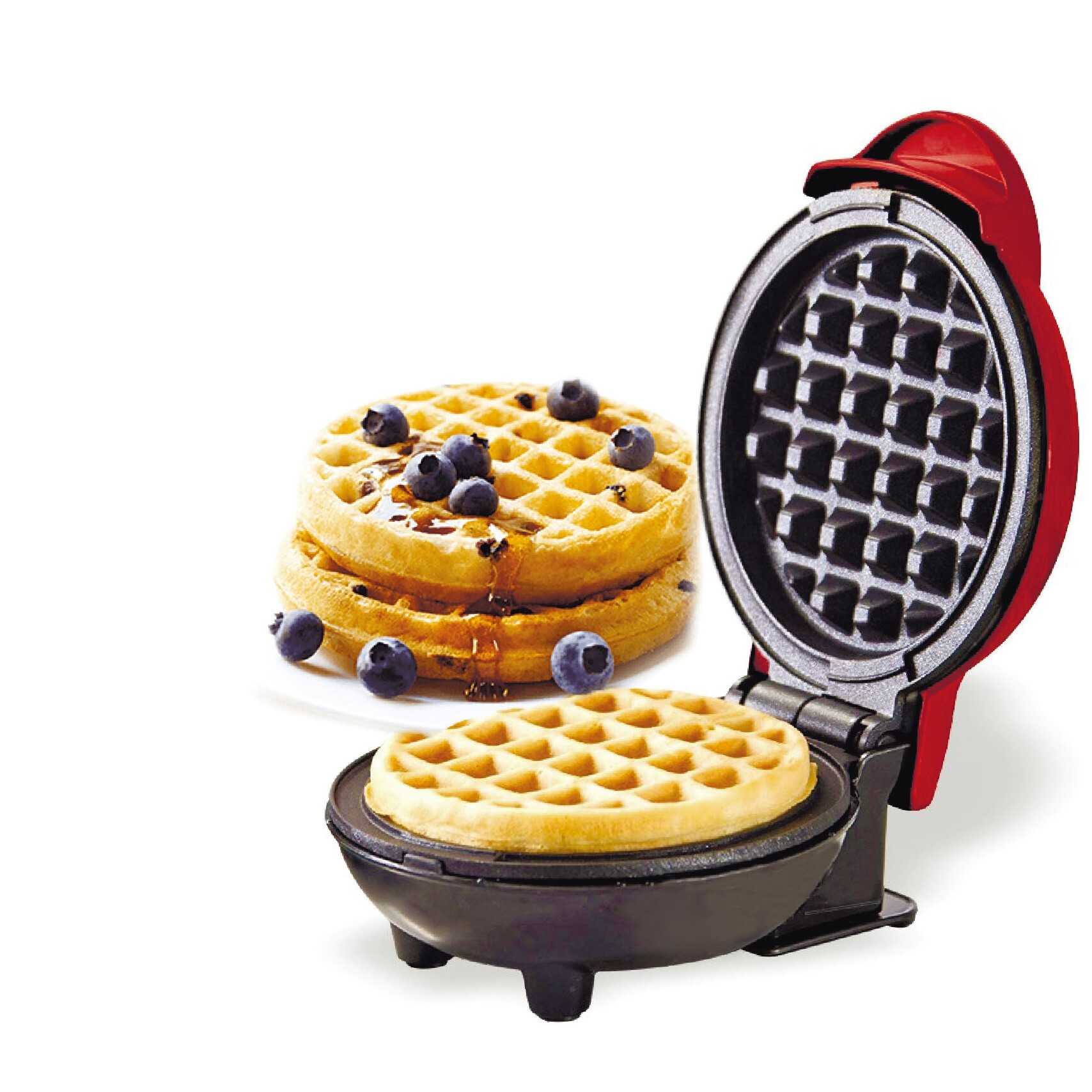 跨境迷你华夫饼机maker waffle家用儿童早餐机便携式电饼铛轻食机