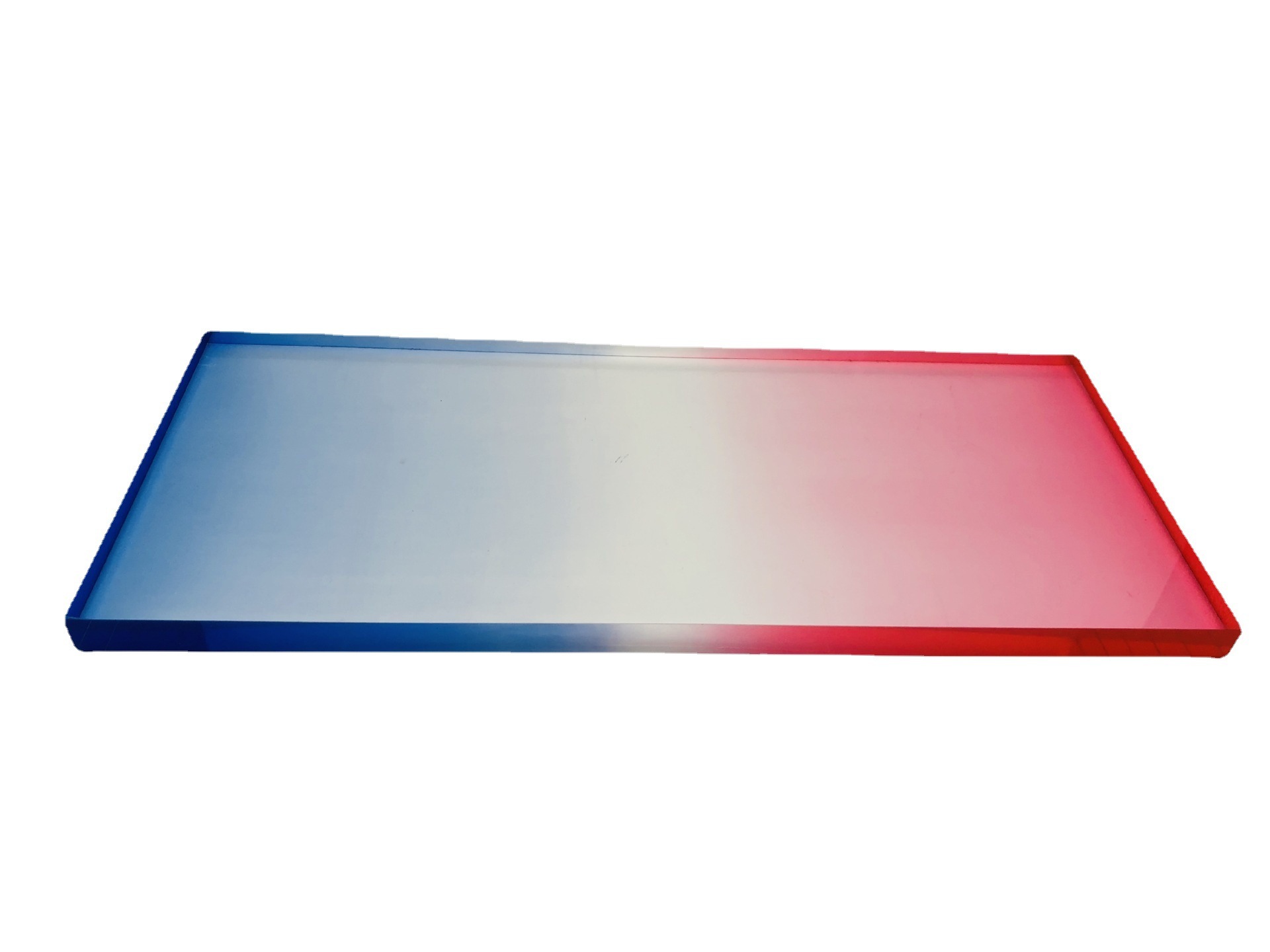 The factory customised the processing of the Akli plate to cut the Gradiving Colour display box billboard rainbow organic glass.